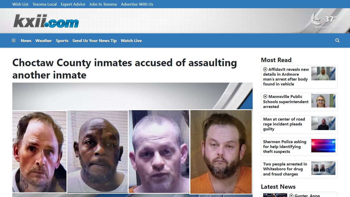 Choctaw County inmates accused of assaulting another inmate - KXII